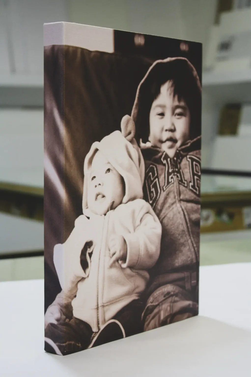Canvas print of family photo