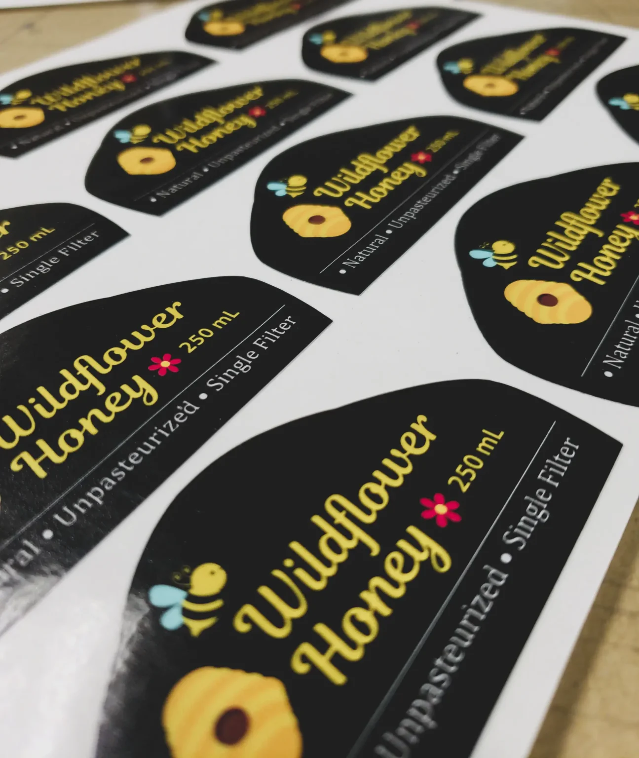 Wildflower Honey labels